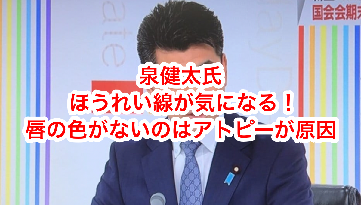 泉健太党首のほうれい線や唇の色が気になる！