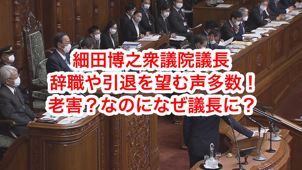 細田衆議院議長に辞任や引退の声が数！