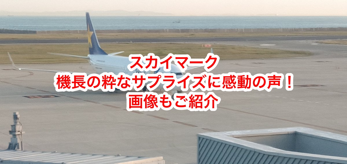 スカイマークの機長の粋なサプライズに感動の声！画像もご紹介